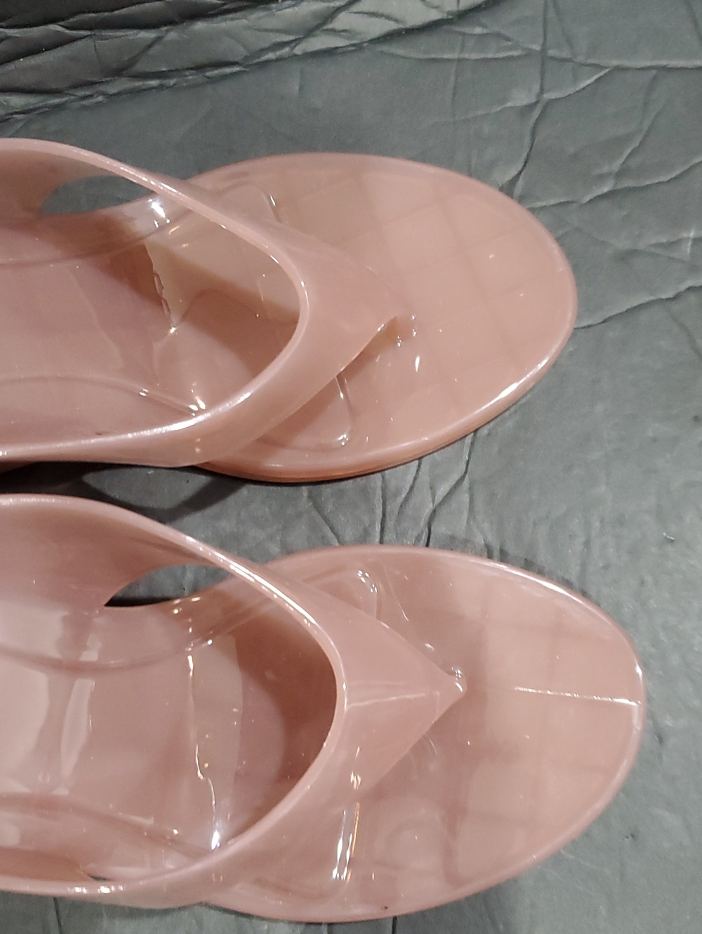 Christian Siriano Ariel pink mauve thong Wedge Jelly Sandals size 10 BRAND NEW - Picture 4 of 8